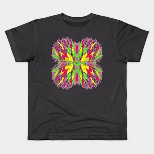 Geometric sharp colorful plant design Kids T-Shirt